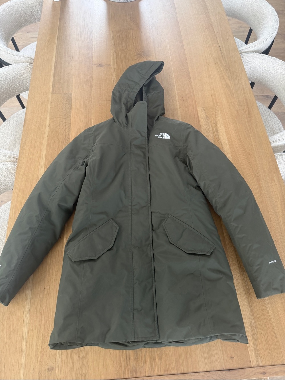 The North Face Women's Olive Hooded Insulated Ski Jacket